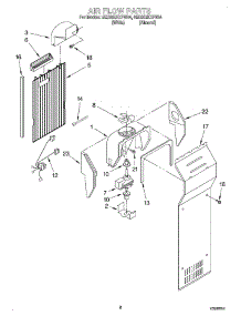 04 - Air Flow parts for Whirlpool Refrigerator 8ED20ZKXFW04 from AppliancePartsPros.com