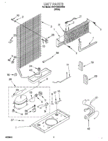 04 - Unit parts for Whirlpool Refrigerator 3VET16GKBW00 from AppliancePartsPros.com