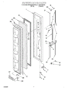 05 - Freezer Door parts for Whirlpool Refrigerator 8ED20ZKXDW02 from AppliancePartsPros.com