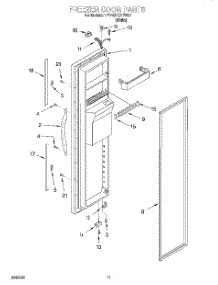 07 - Freezer Door parts for Whirlpool Refrigerator 7ED25DQXFW02 from AppliancePartsPros.com