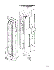 04 - Freezer Door parts for Whirlpool Refrigerator 6ED20PKXAW00 from AppliancePartsPros.com