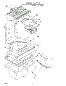 05 - Shelf, Lit / Optional parts for Whirlpool Refrigerator 8ET18GKXFW01 from AppliancePartsPros.com