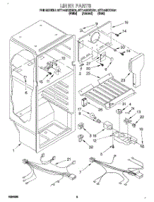 03 - Liner parts for Whirlpool Refrigerator 8ET14GKXDN01 from AppliancePartsPros.com