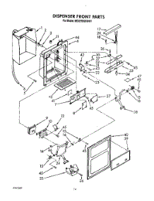 09 - Dispenser Front parts for Whirlpool Refrigerator 8ED27DQXXN01 from AppliancePartsPros.com