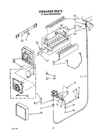 13 - Ice Maker, Lit / Optional parts for Whirlpool Refrigerator 8ED27DQXXN01 from AppliancePartsPros.com