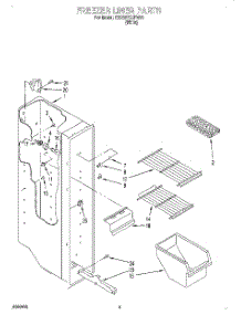 03 - Freezer Liner parts for Whirlpool Refrigerator 6ED20TKXFW01 from AppliancePartsPros.com