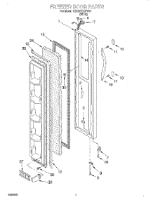 05 - Freezer Door parts for Whirlpool Refrigerator 6ED20TKXFW01 from AppliancePartsPros.com