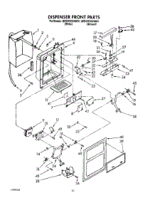 08 - Dispenser Front parts for Whirlpool Refrigerator 8ED25DQXAW01 from AppliancePartsPros.com
