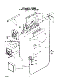 12 - Icemaker, Lit / Optional parts for Whirlpool Refrigerator 8ED25DQXAW01 from AppliancePartsPros.com