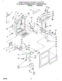 08 - Dispenser Front parts for Whirlpool Refrigerator 4YED22PWAN00 from AppliancePartsPros.com