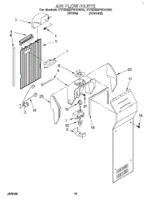 10 - Air Flow parts for Whirlpool Refrigerator 4YED22PWAN00 from AppliancePartsPros.com