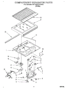03 - Compartment Separator parts for Whirlpool Refrigerator 6ET18ZKXAW00 from AppliancePartsPros.com