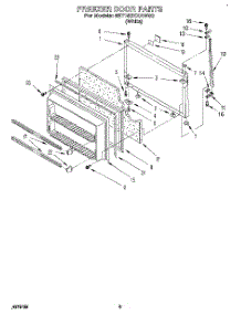 05 - Freezer Door parts for Whirlpool Refrigerator 6ET18ZKXAW00 from AppliancePartsPros.com