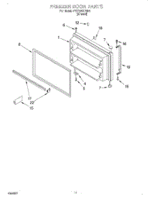 06 - Freezer Door, Lit / Optional parts for Whirlpool Refrigerator 4YET22DKFN01 from AppliancePartsPros.com