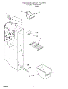 03 - Freezer Liner parts for Whirlpool Refrigerator 7ED20TQXFW01 from AppliancePartsPros.com