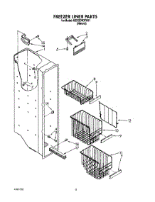 05 - Freezer Liner parts for Whirlpool Refrigerator 4ED22DWXTN01 from AppliancePartsPros.com