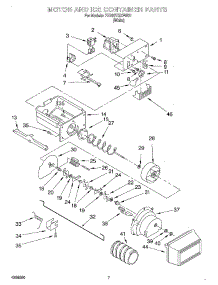 05 - Motor And Ice Container parts for Whirlpool Refrigerator 7ED20TQXFW01 from AppliancePartsPros.com
