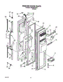 08 - Freezer Door parts for Whirlpool Refrigerator 4ED22DWXTN01 from AppliancePartsPros.com