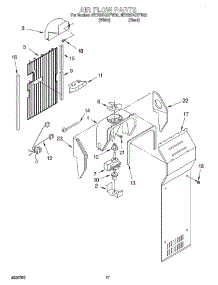 10 - Air Flow parts for Whirlpool Refrigerator 6ED25DQXFB02 from AppliancePartsPros.com