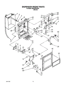 09 - Dispenser Front parts for Whirlpool Refrigerator 4ED22DWXTN01 from AppliancePartsPros.com