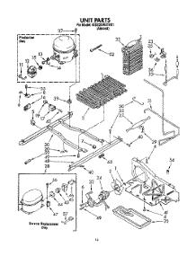 10 - Unit parts for Whirlpool Refrigerator 4ED22DWXTN01 from AppliancePartsPros.com