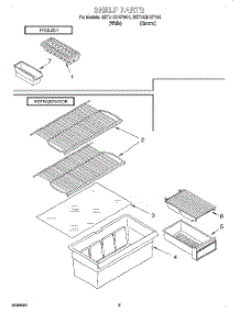 05 - Shelf, Lit / Optional parts for Whirlpool Refrigerator 8ET14GKXFW01 from AppliancePartsPros.com