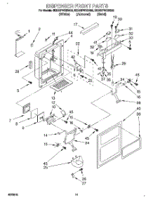 08 - Dispenser Front parts for Whirlpool Refrigerator 8ED22PWXBN00 from AppliancePartsPros.com