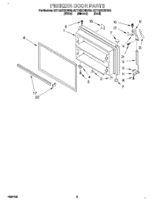 02 - Freezer Door parts for Whirlpool Refrigerator 8ET18ZKXDN03 from AppliancePartsPros.com