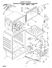 05 - Liner parts for Whirlpool Refrigerator 8ET18ZKXDN03 from AppliancePartsPros.com