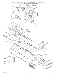 06 - Motor And Ice Container parts for Whirlpool Refrigerator 8ED22PQXFW01 from AppliancePartsPros.com