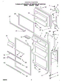 02 - Door parts for Whirlpool Refrigerator 8ET16NKXDN00 from AppliancePartsPros.com