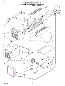 12 - Icemaker, Lit / Optional parts for Whirlpool Refrigerator 4YED22PWDN00 from AppliancePartsPros.com
