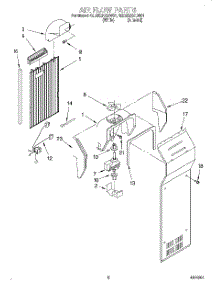 04 - Airflow parts for Whirlpool Refrigerator 4ED20ZKXDN01 from AppliancePartsPros.com
