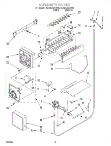 12 - Icemaker, Lit / Optional parts for Whirlpool Refrigerator 4ED25DQXFW00 from AppliancePartsPros.com