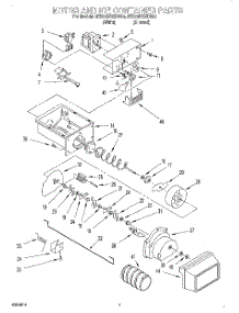 05 - Motor And Ice Container parts for Whirlpool Refrigerator 8ED25DQXDW03 from AppliancePartsPros.com