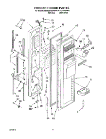 08 - Freezer Door parts for Whirlpool Refrigerator 8ED22DQXBW00 from AppliancePartsPros.com