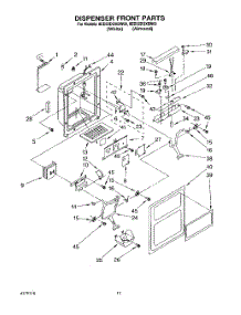 09 - Dispenser Front parts for Whirlpool Refrigerator 8ED22DQXBW00 from AppliancePartsPros.com