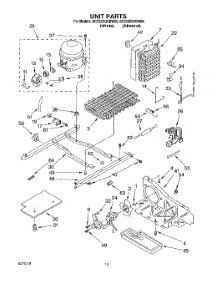 10 - Unit parts for Whirlpool Refrigerator 8ED22DQXBW00 from AppliancePartsPros.com