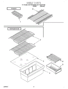 05 - Shelf parts for Whirlpool Refrigerator 8ET14GKXFN02 from AppliancePartsPros.com