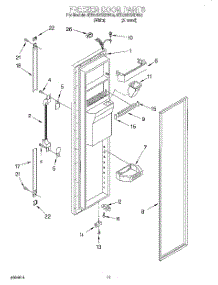 07 - Freezer Door parts for Whirlpool Refrigerator 8ED25DQXDN03 from AppliancePartsPros.com