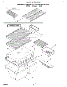 05 - Shelf, Lit / Optional parts for Whirlpool Refrigerator 8ET17NKXBW00 from AppliancePartsPros.com