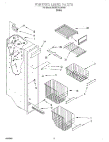 04 - Freezer Liner parts for Whirlpool Refrigerator 6ED27DQXFW00 from AppliancePartsPros.com