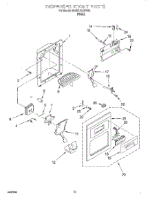 08 - Dispenser Front parts for Whirlpool Refrigerator 6ED27DQXFW00 from AppliancePartsPros.com