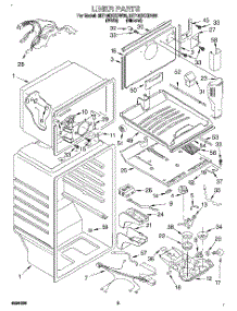02 - Liner parts for Whirlpool Refrigerator 3ET19DKXDW00 from AppliancePartsPros.com