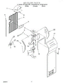 10 - Air Flow parts for Whirlpool Refrigerator 3VED29DQFB01 from AppliancePartsPros.com