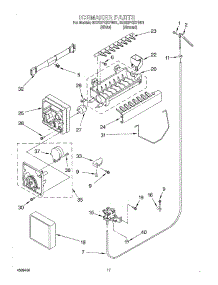 11 - Ice Maker parts for Whirlpool Refrigerator 8ED22PQXFW01 from AppliancePartsPros.com