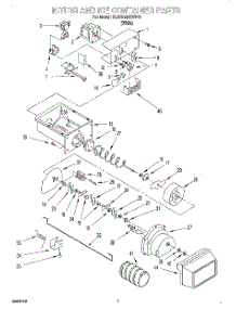 05 - Motor And Ice Container parts for Whirlpool Refrigerator 3XARG498WP01 from AppliancePartsPros.com