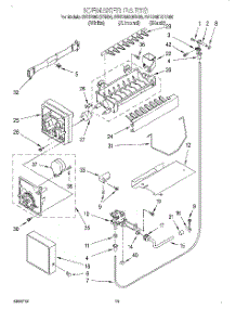12 - Icemaker, Lit / Optional parts for Whirlpool Refrigerator 3VED29DQEW00 from AppliancePartsPros.com