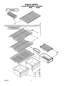 05 - Shelf parts for Whirlpool Refrigerator 4ET14GKXBN00 from AppliancePartsPros.com