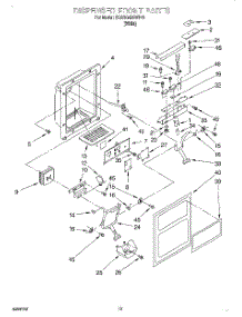 08 - Dispenser Front parts for Whirlpool Refrigerator 3XARG498WP01 from AppliancePartsPros.com